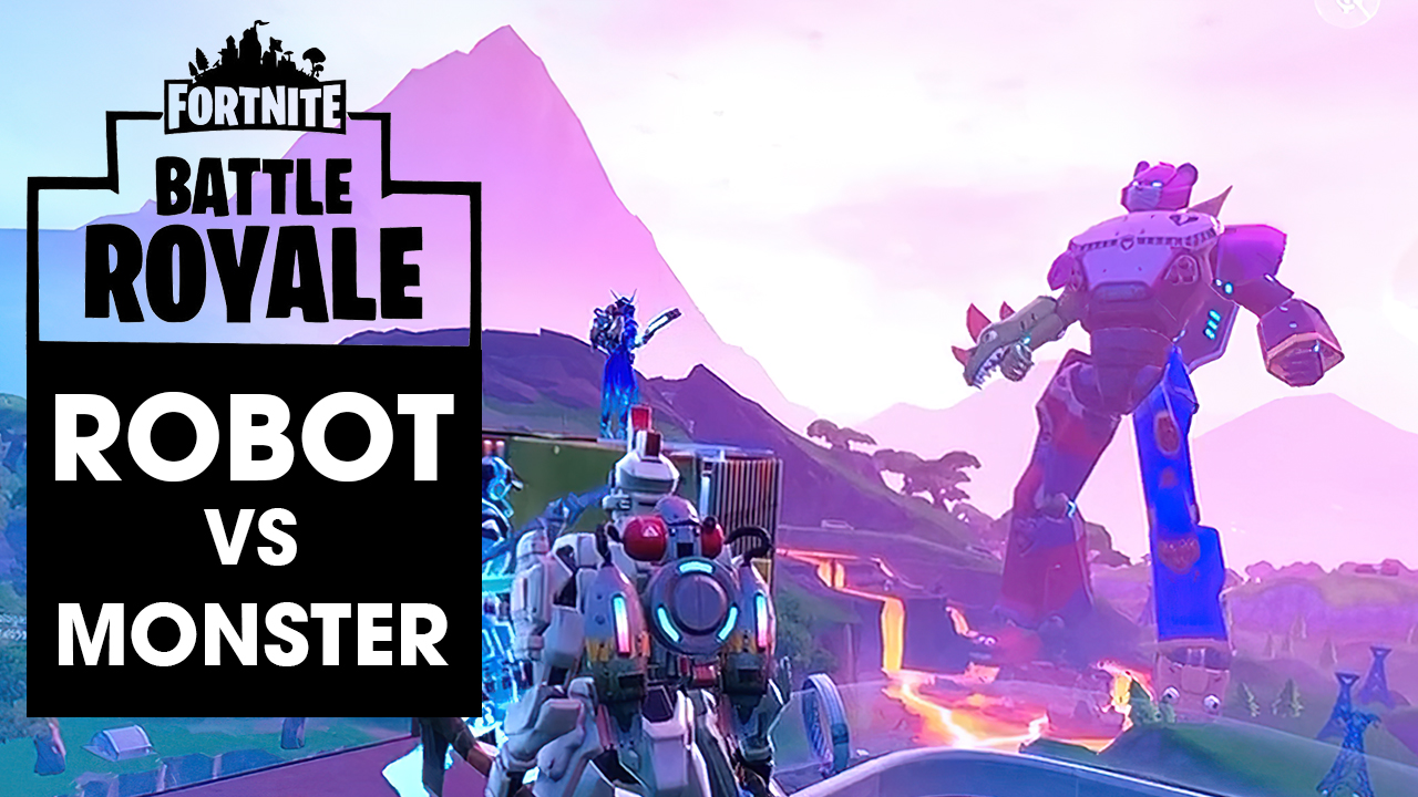 Reacting to and Review of Fortnite's Epic Robot Monster Fight Event