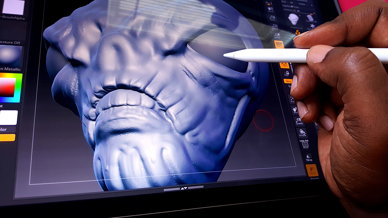 running zbrush on ipad pro